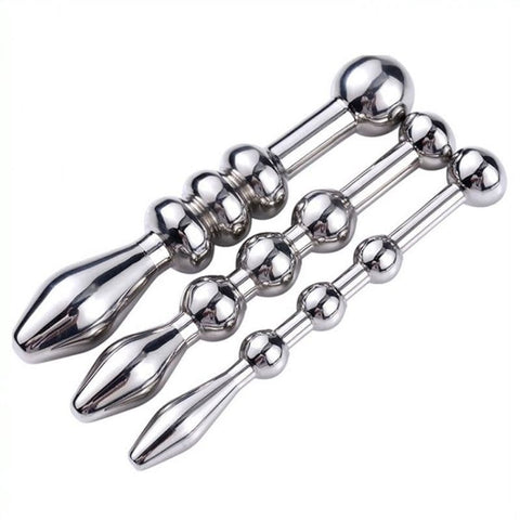 Beaded Penis Plug Stainless Steel by BDStyle - Penis Plugs