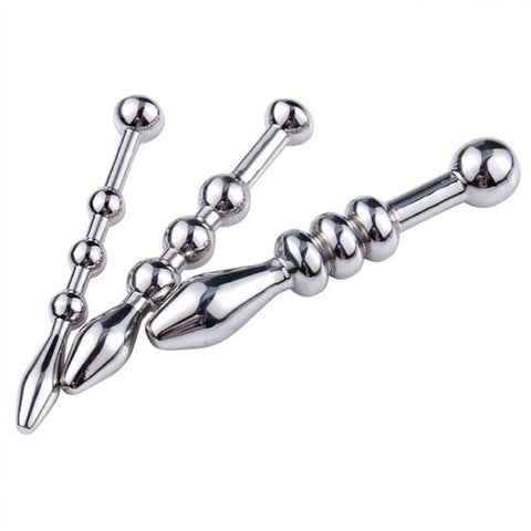 Beaded Penis Plug Stainless Steel by BDStyle - Penis Plugs