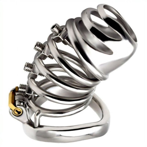 Bolted Chastity Cage With Spikes by BDStyle - Male Chastity