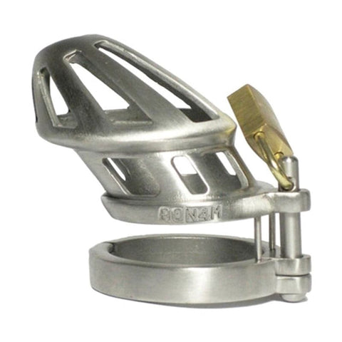 Bon4M Stainless Steel Locking Chastity Cock Cage - Male Chastity