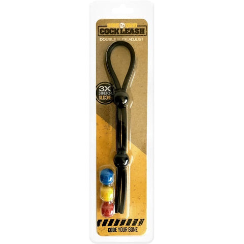 Boneyard Cock Leash Double Adjustable Cock Lasso Ring - Stretchy Cock Rings