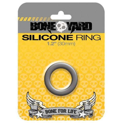 Boneyard Silicone Cock Ring Grey 50MM by C1R Releasing - Stretchy Cock Rings