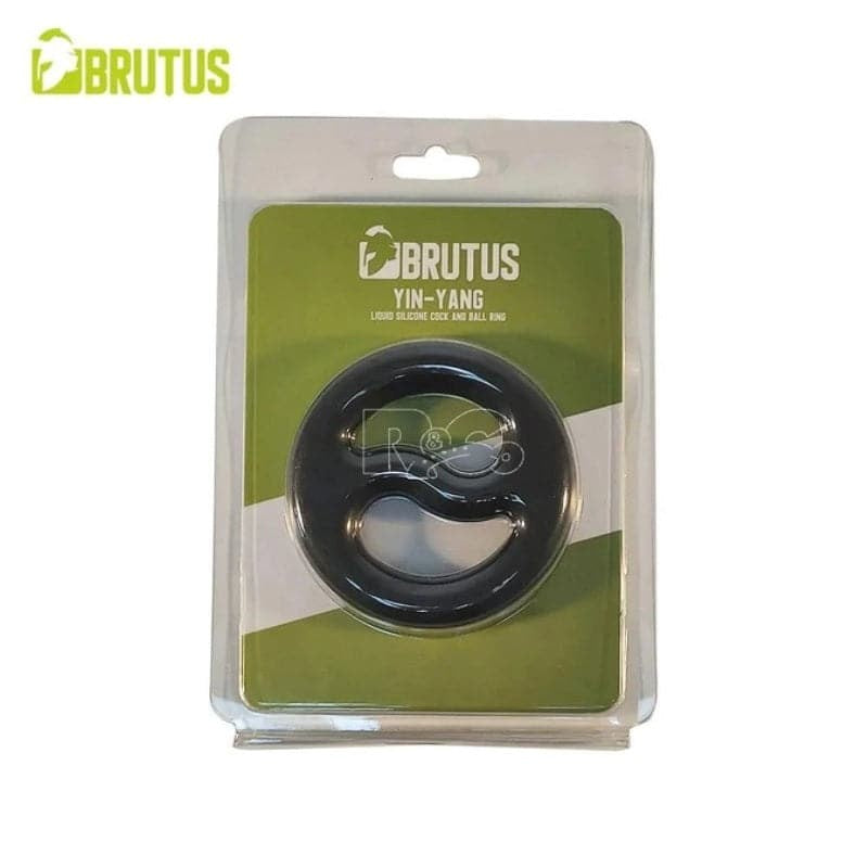 Brutus Yin Yang Silicone Cock and Ball Duo Ring - - Cock Rings