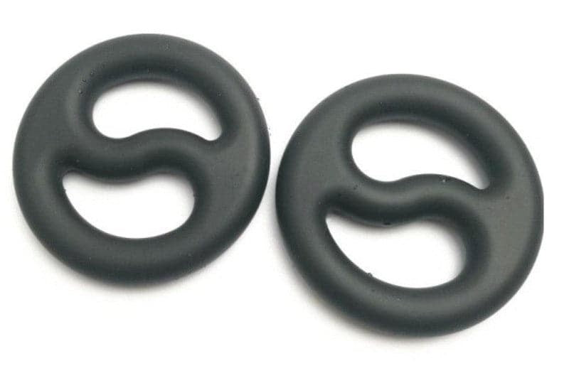 Brutus Yin Yang Silicone Cock and Ball Duo Ring - - Cock Rings