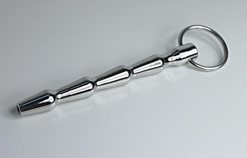 Cyber Bites Steel Penis Plug With Glans Ring - - Penis Plugs