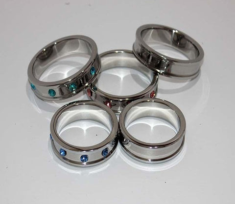 Deep Shallow Cock Ring 55mm Diamond by Hell's Couture - Cock Rings