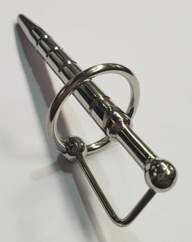 Desire Ribbed Penis Plug With Glans Ring by Hell's Couture - Penis Plugs