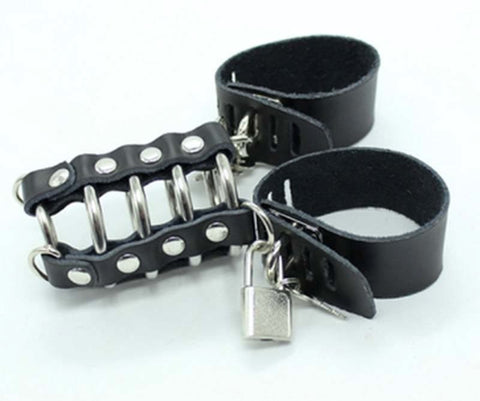 Gates of Hell Leather Cock Cage by BDStyle - Male Chastity