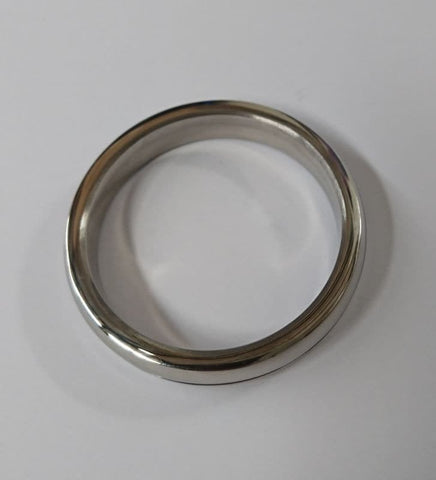 Donut Steel Cock Ring Grooved by Hell's Couture - Cock Rings