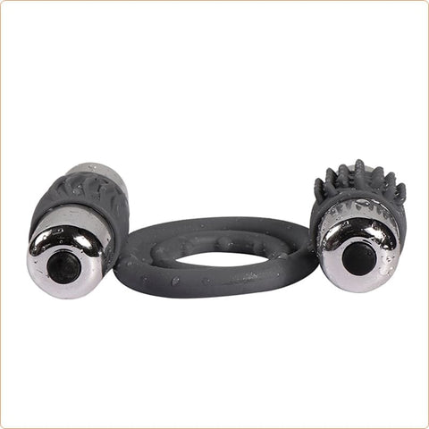 Double Bullet Cock Ring by BDStyle - Ball and Cock Toys