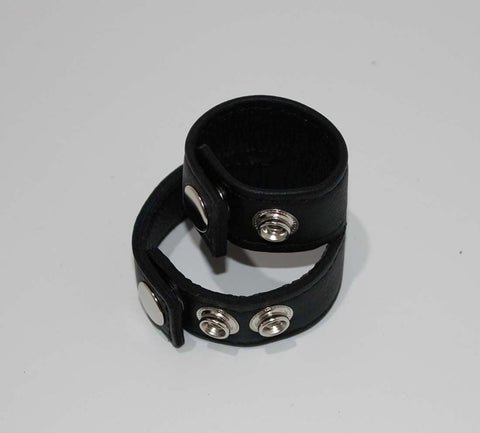 Double Strap Leather Cock Ring by Hell's Couture - Cock Rings