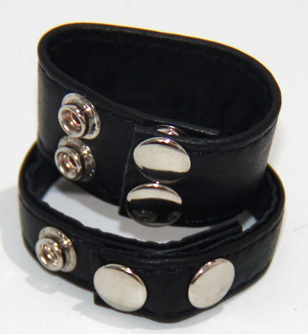 Double Trouble BDSM Strap Cock Ring with Studs by BDStyle - Cock Rings