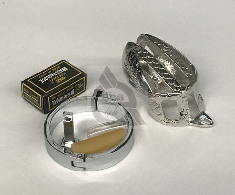 Dragon Scale Stainless Steel Cock Cage by BDStyle - Male Chastity