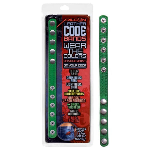 Falcon Leather Code Band Cock Ring by Icon Brands - Cock Rings