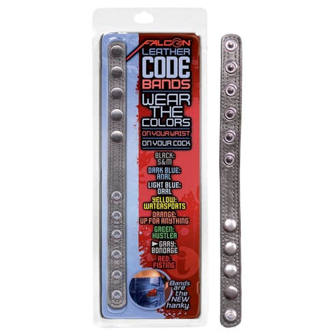Falcon Leather Code Band Cock Ring by Icon Brands - Cock Rings