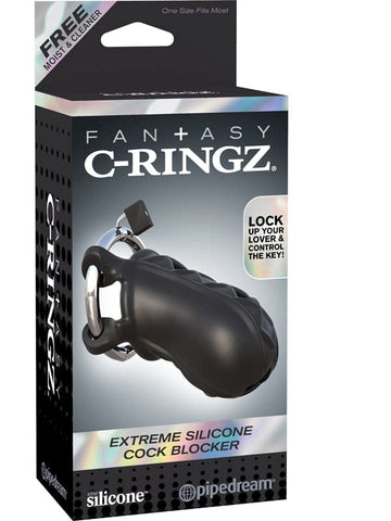Fantasy C Ringz Extreme Silicone Cock Blocker - Male Chastity