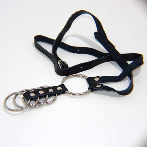 Gates of Hell Harness 4 Rings by BDStyle - Male Chastity