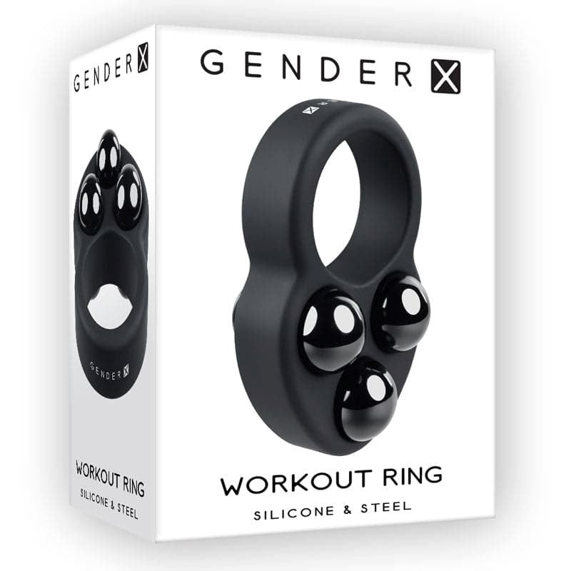 Gender X WORKOUT RING - Black - - Stretchy Cock Rings