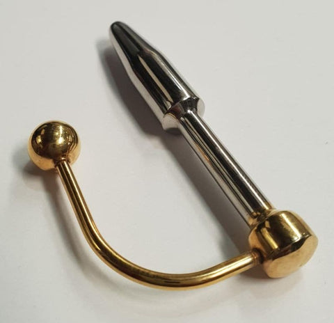 Golden Boy Penis Plug Stainless Steel by Hell's Couture - Penis Plugs