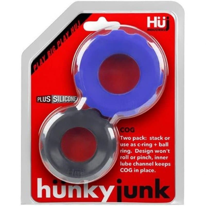 Hunkyjunk COG 2 Size C-Ring Pack - - Cock Rings