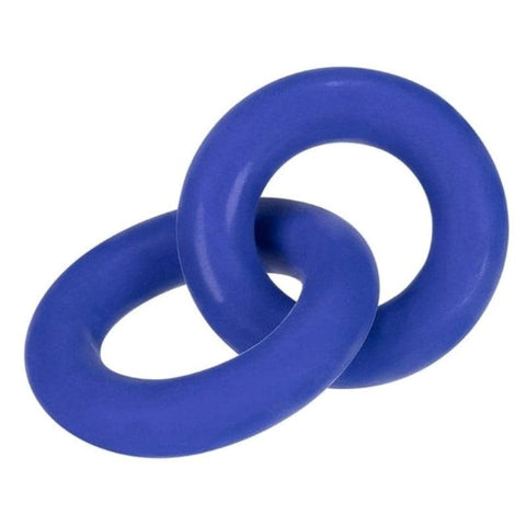 DUO Linked Cock Ball Rings by Hunkyjunk Cobalt - Cock Rings