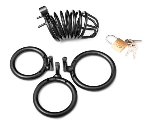 Jail House Cock Cage Black 100 mm by BDStyle - Male Chastity