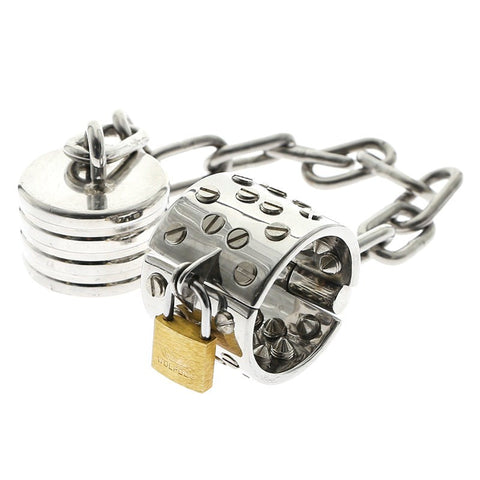 Kali's Teeth with 4 Rows Scrotum Pendant by BDStyle - Male Chastity