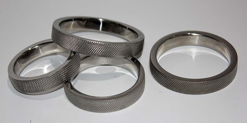 Knurled Surface Steel Cock Ring 10mm - - Cock Rings