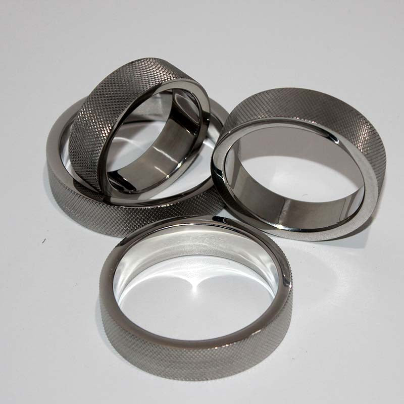 Knurled Surface Steel Cock Ring 15mm Thick Band - - Cock Rings