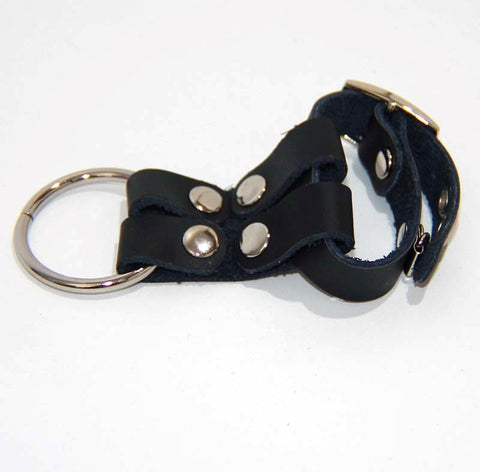 Leather and Metal Stainless Steel Cock Ring by BDStyle - Cock Rings