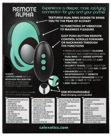 Link Up Remote Alpha Multi-Function Cock Ring - Vibrating Cock Rings
