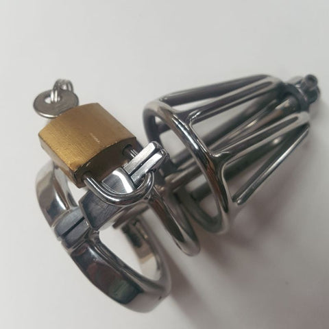 Locked Up Pee Thru Chastity Cage by Hell's Couture - Male Chastity