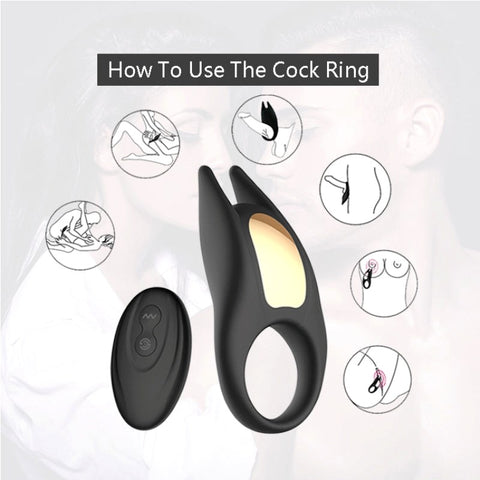 Lucas II Devil Ear Remote Vibrating Cock Ring by Winyi - Ball and Cock Toys