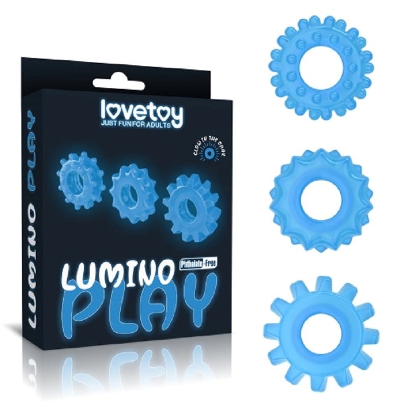 Lumino Play Glow Cock Ring Sets - - Cock Ring Sets