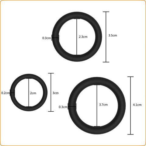 Luminous Silicone Cock Ring set by BDStyle - Ball and Cock Toys