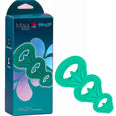 Maia HAZEY Pot Leaf Cock Rings Set of 3 by Maia Toys - Cock Ring Sets