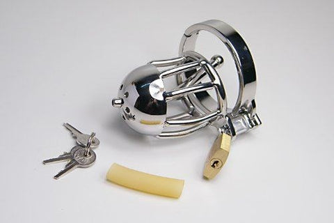 Man Essential Cock Cage with Penis Plug by BDStyle - Male Chastity
