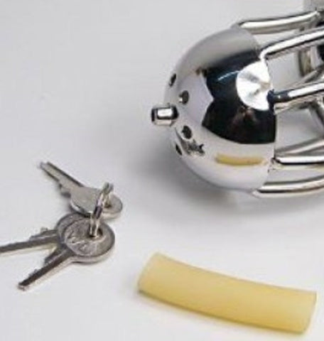 Man Essential Cock Cage with Penis Plug by BDStyle - Male Chastity