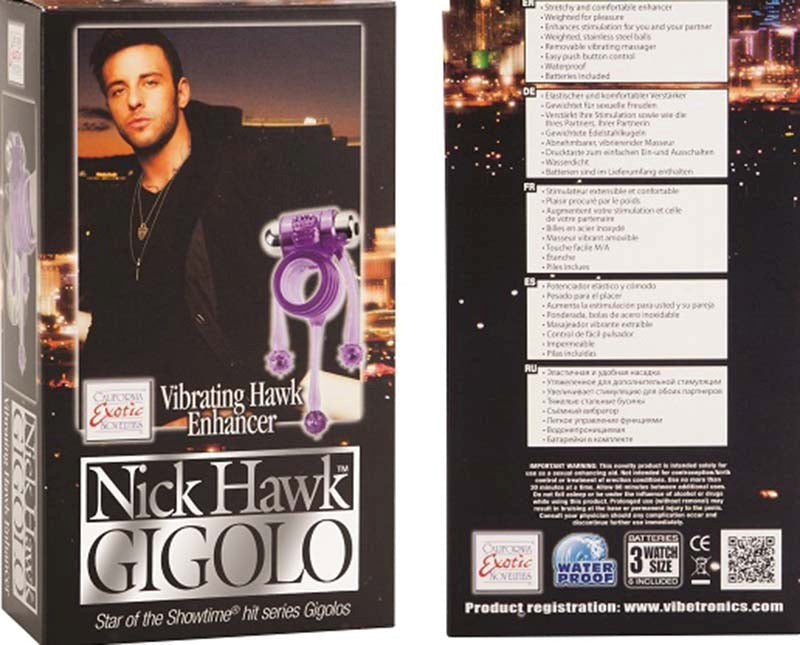 Nick Hawk GIGOLO Vibrating Hawk Enhancer - - Cock Rings