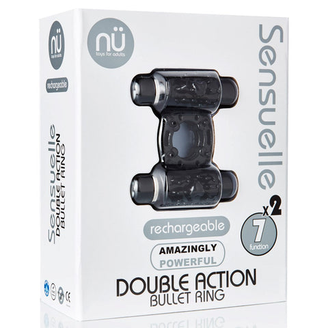 Double Action 7 Function Cock Ring by Nu Sensuelle - Cock Rings