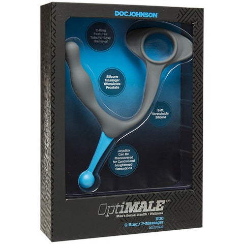 Optimale Duo C-Ring and P-Massager by Doc Johnson - Cock Rings