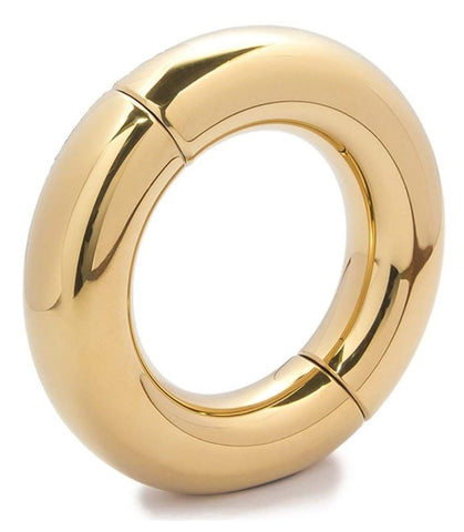 Oval Ball Metal Stretcher Gold by Hell's Couture - Ball and Cock Toys