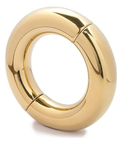 Oval Ball Metal Stretcher Gold by Hell's Couture - Ball and Cock Toys