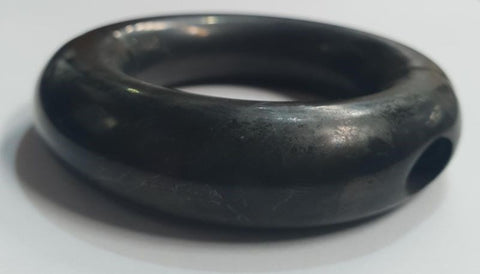Oval Ball Stretcher Black Metal by Hell's Couture - Cock Rings