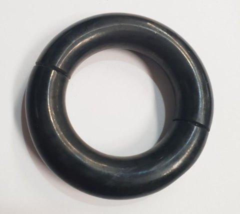 Oval Ball Stretcher Black Metal by Hell's Couture - Cock Rings