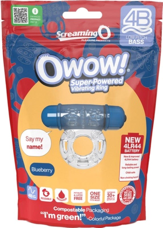 Owow 4B Low Pitch Bass Cock Ring - - Ball and Cock Toys