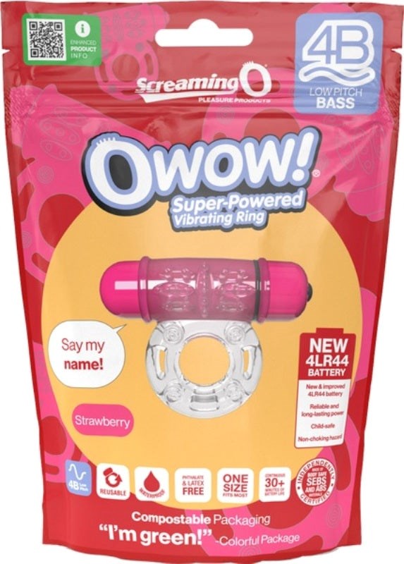 Owow 4B Low Pitch Bass Cock Ring - - Ball and Cock Toys