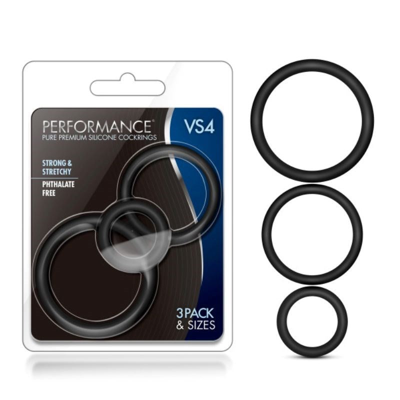 Performance Vs4 Silicone Cockring Set - - Cock Ring Sets