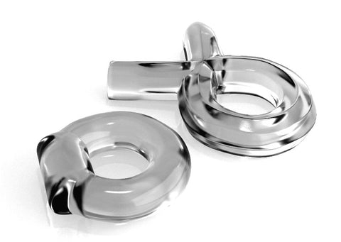 Classix Couples Cock Ring Set Clear by Pipedream Products - Ball and Cock Toys
