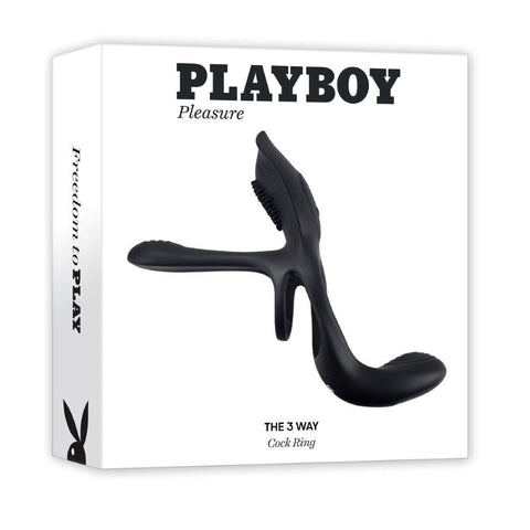 Playboy Pleasure The 3 Way Vibrating Men's Dick Cock Ring - Vibrating Cock Rings